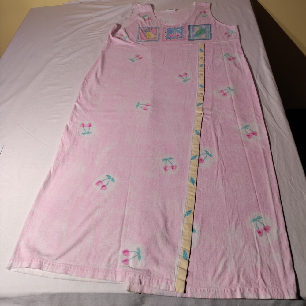Vintage Handpainted Campers Clothing Dress SZ XL Made in USA - Imperfect